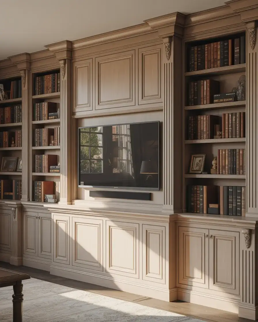 Built-In Storage TV Wall 2