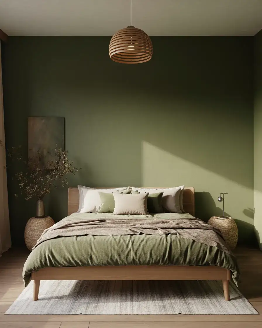 Calm Green Natural Bedroom 2