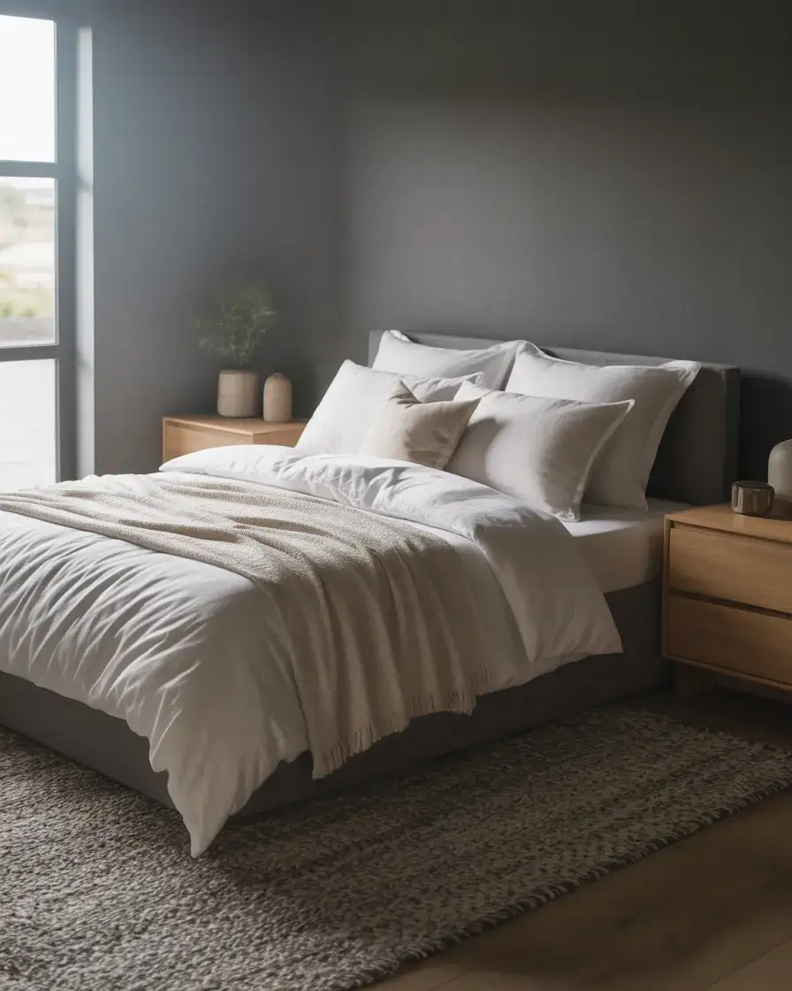 Charcoal Grey with Soft White Layers 1