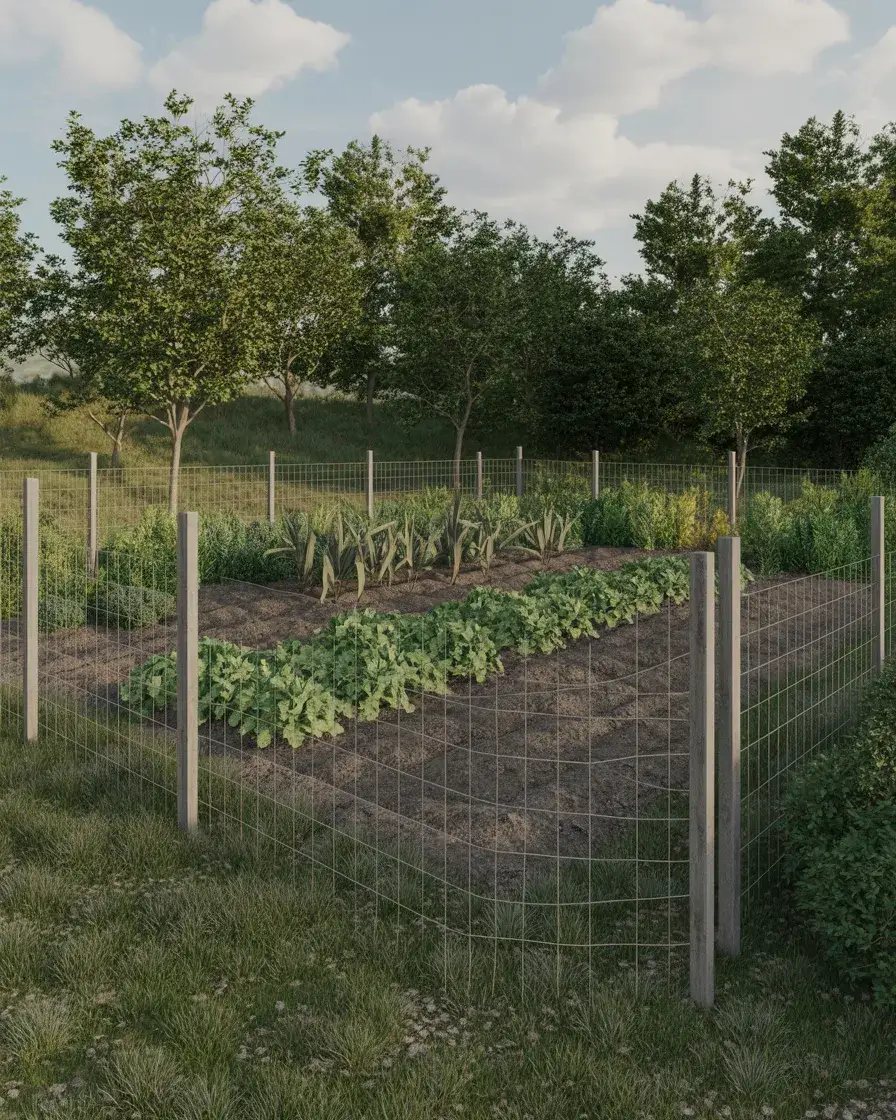 Cheap Wire Fence for Large Gardens 1