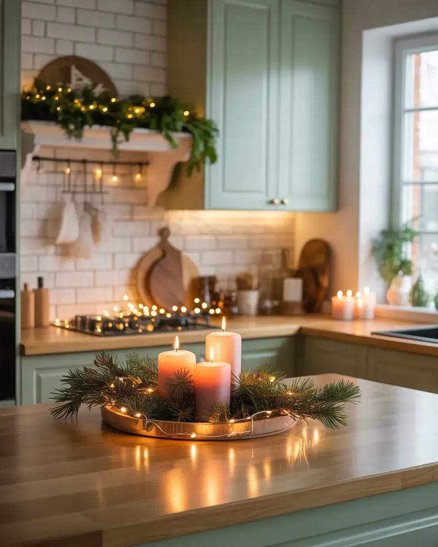 Christmas Kitchen Island Decor 1