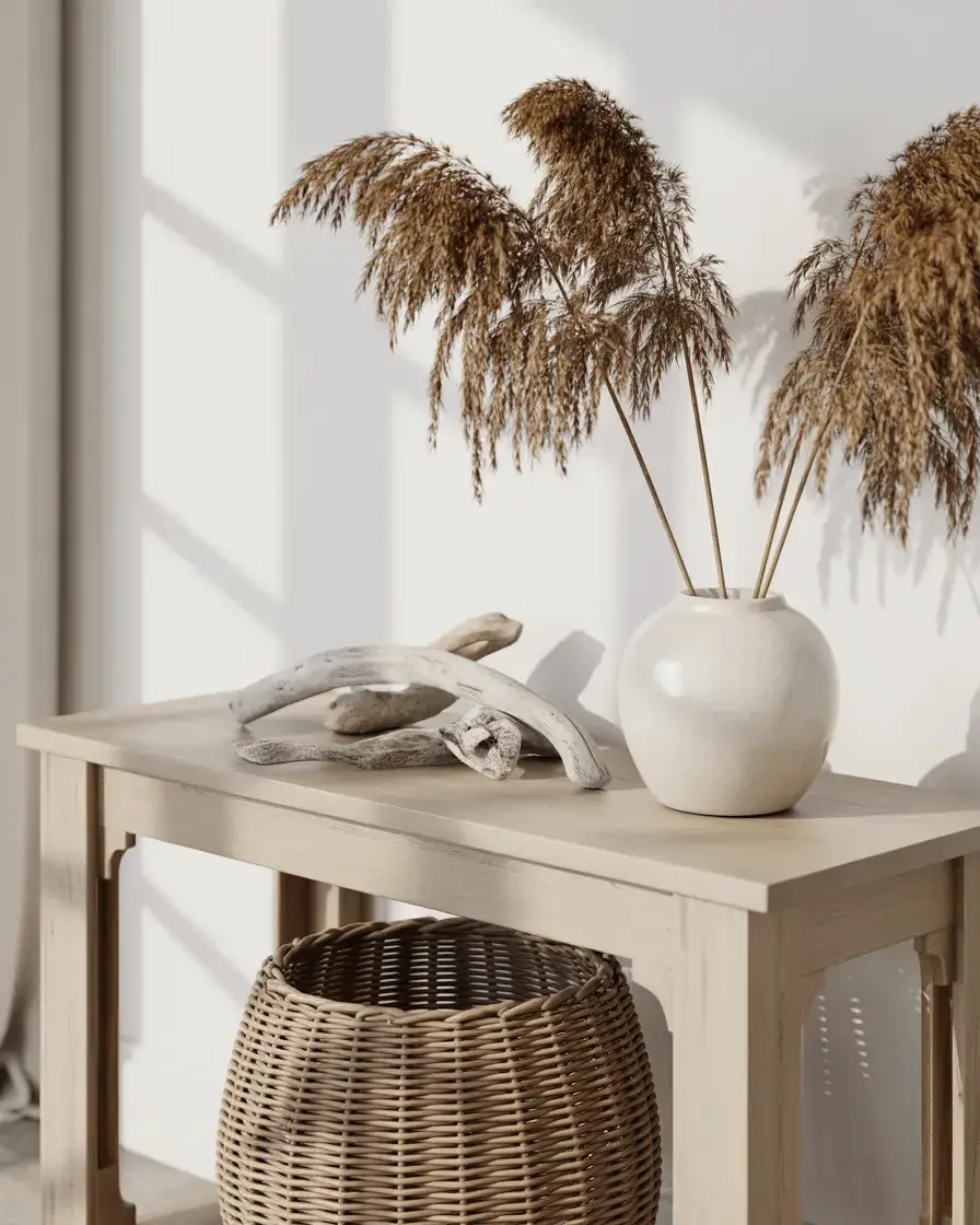 Coastal Entry Table with Light Textures 1