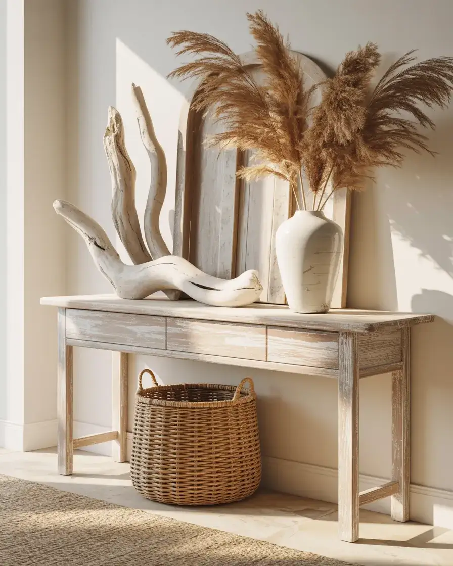 Coastal Entry Table with Light Textures 2