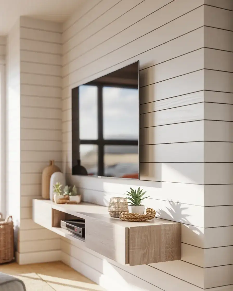 Coastal Shiplap TV Wall 2