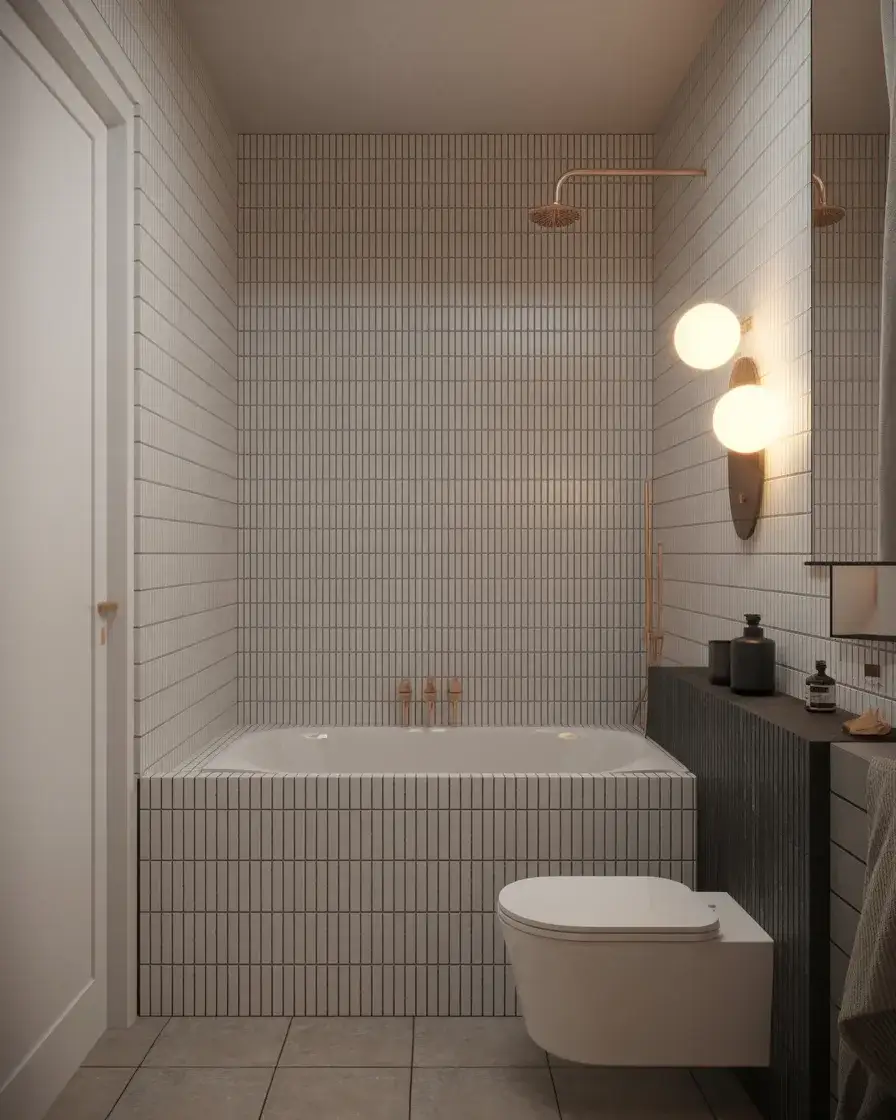 Compact Bathroom With Built In Vanity Storage 2