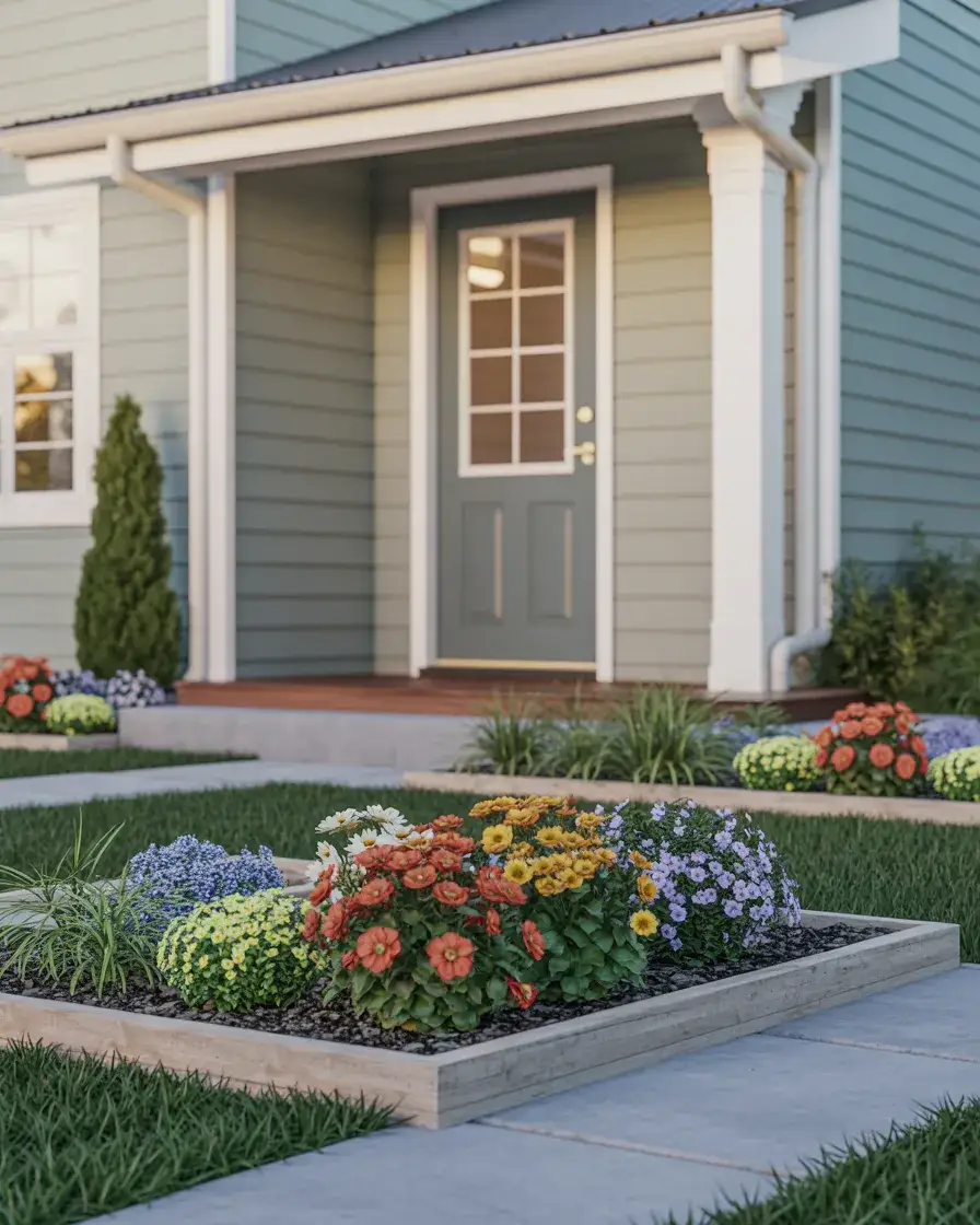 Compact Garden for a Small Front Yard Area 1