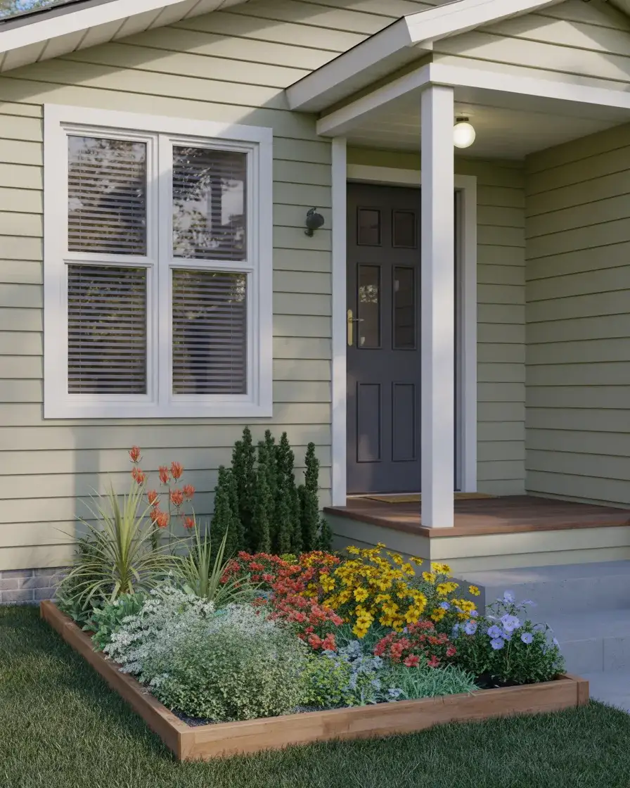 Compact Garden for a Small Front Yard Area 2