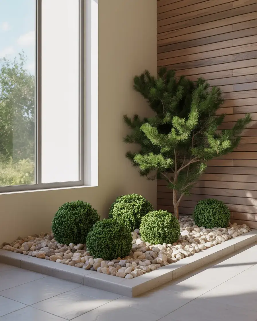 Corner Garden with Decorative Rocks 1