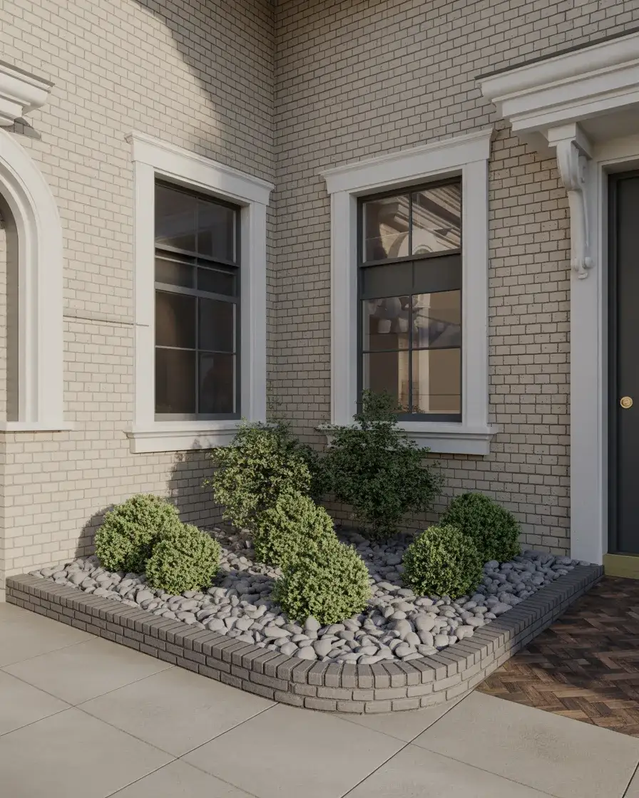 Corner Garden with Decorative Rocks 2