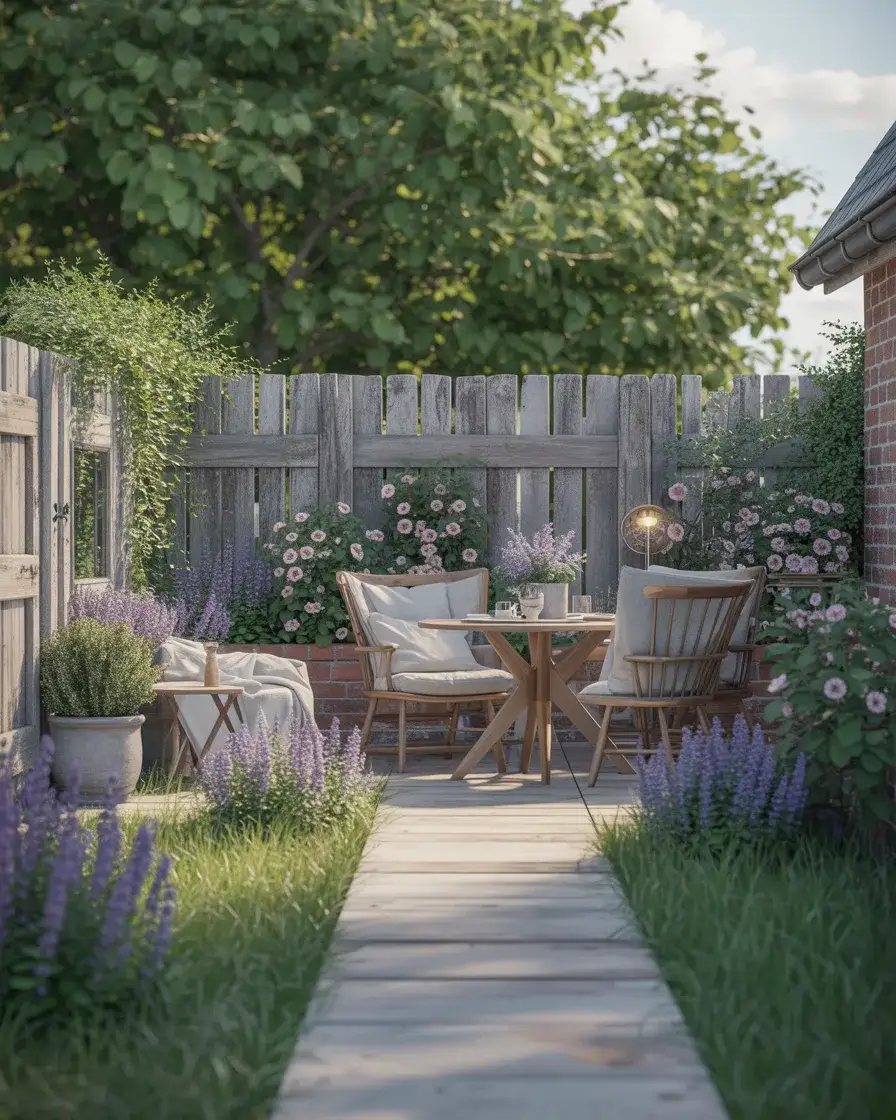 Cottage Style Wooden Garden Fence 1