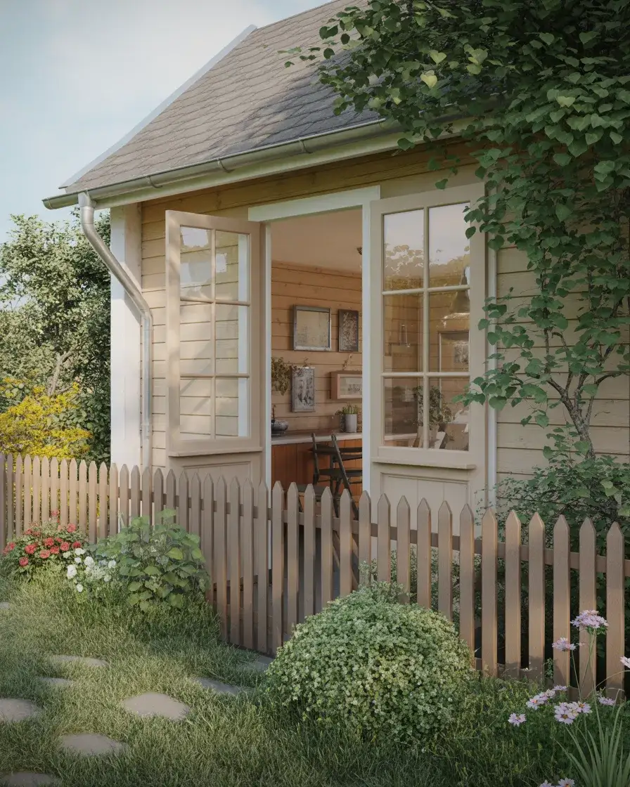 Cottage Style Wooden Garden Fence 2