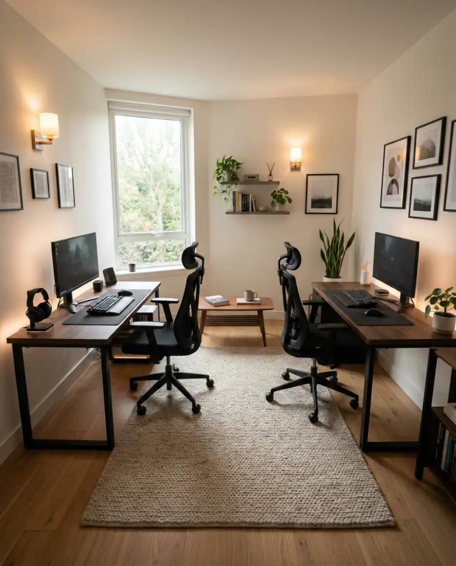 Couples Dual-Desk Setup 2