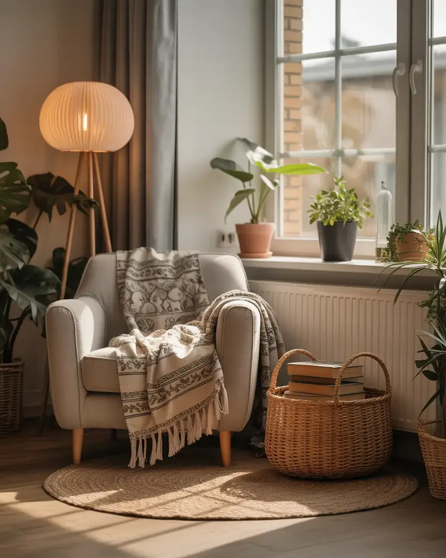 Cozy Bohemian Reading Corner 1