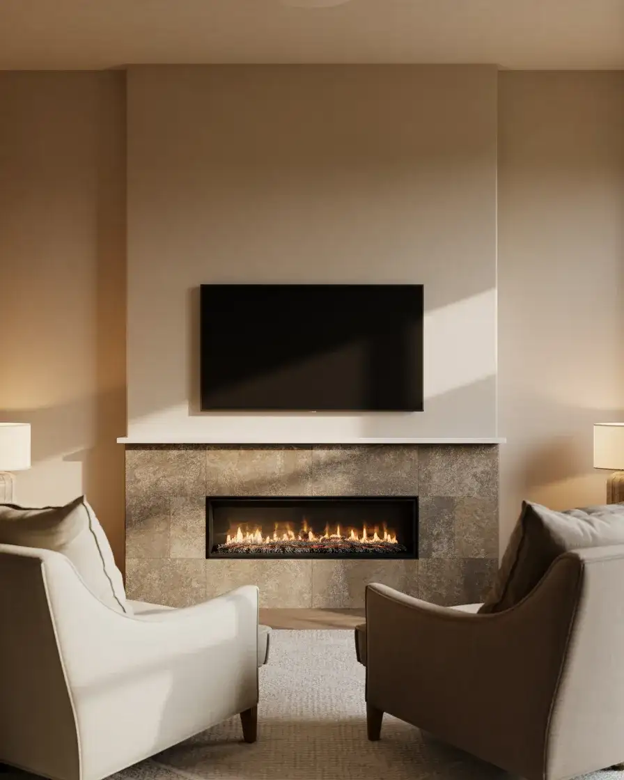 Cozy Fireplace TV Wall 1