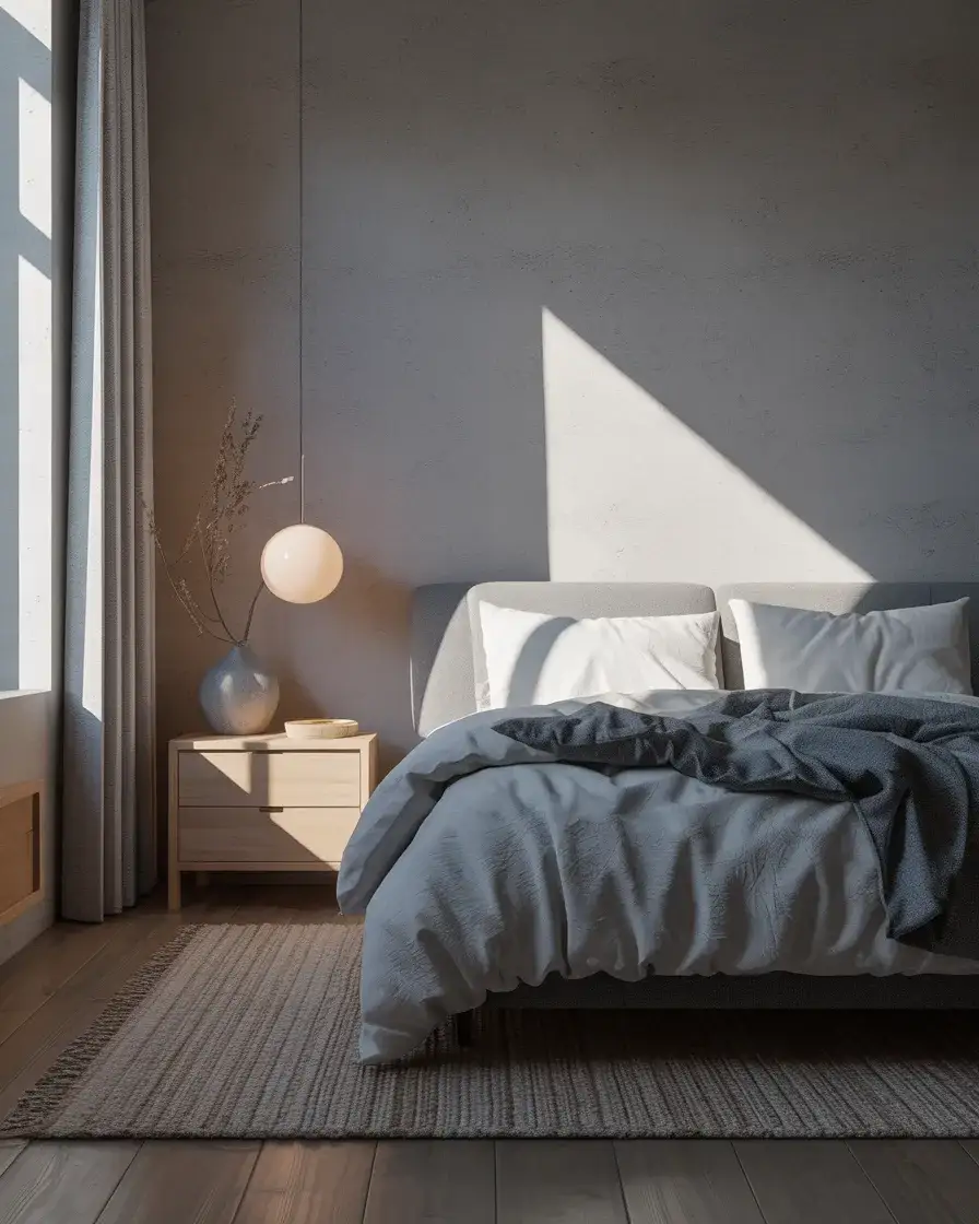 Cozy Gray Minimal Bedroom 1