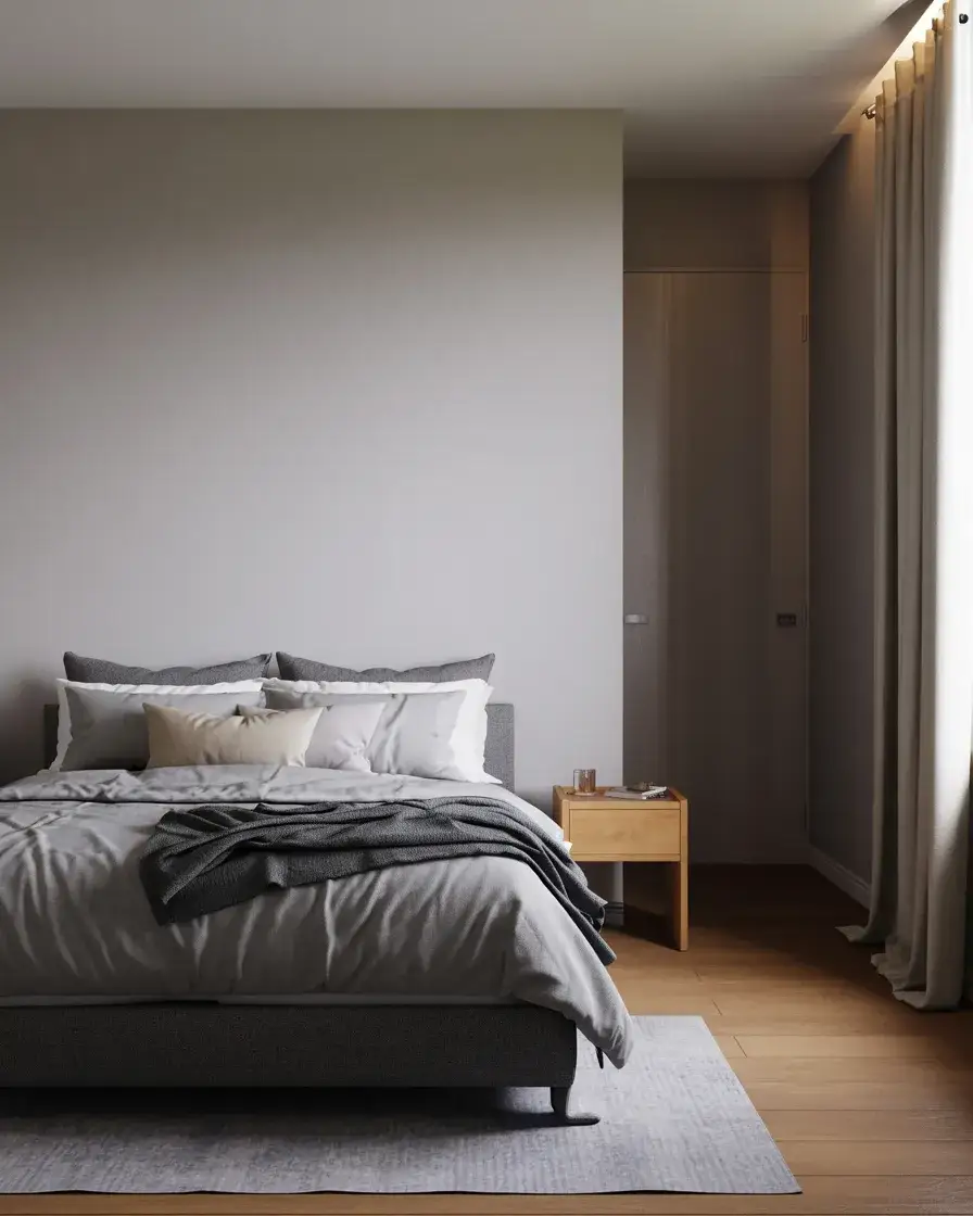 Cozy Gray Minimal Bedroom 2