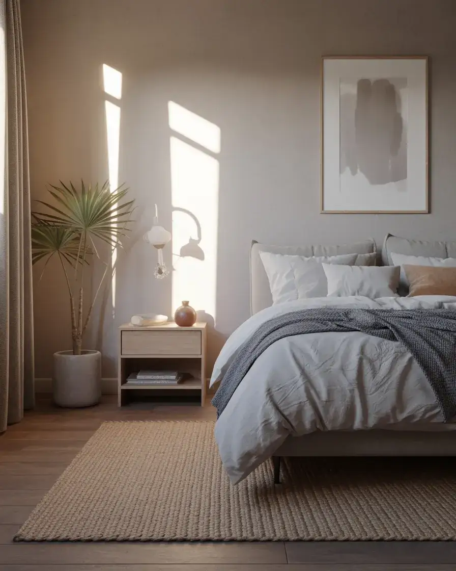 Cozy Neutral Apartment Bedroom 1