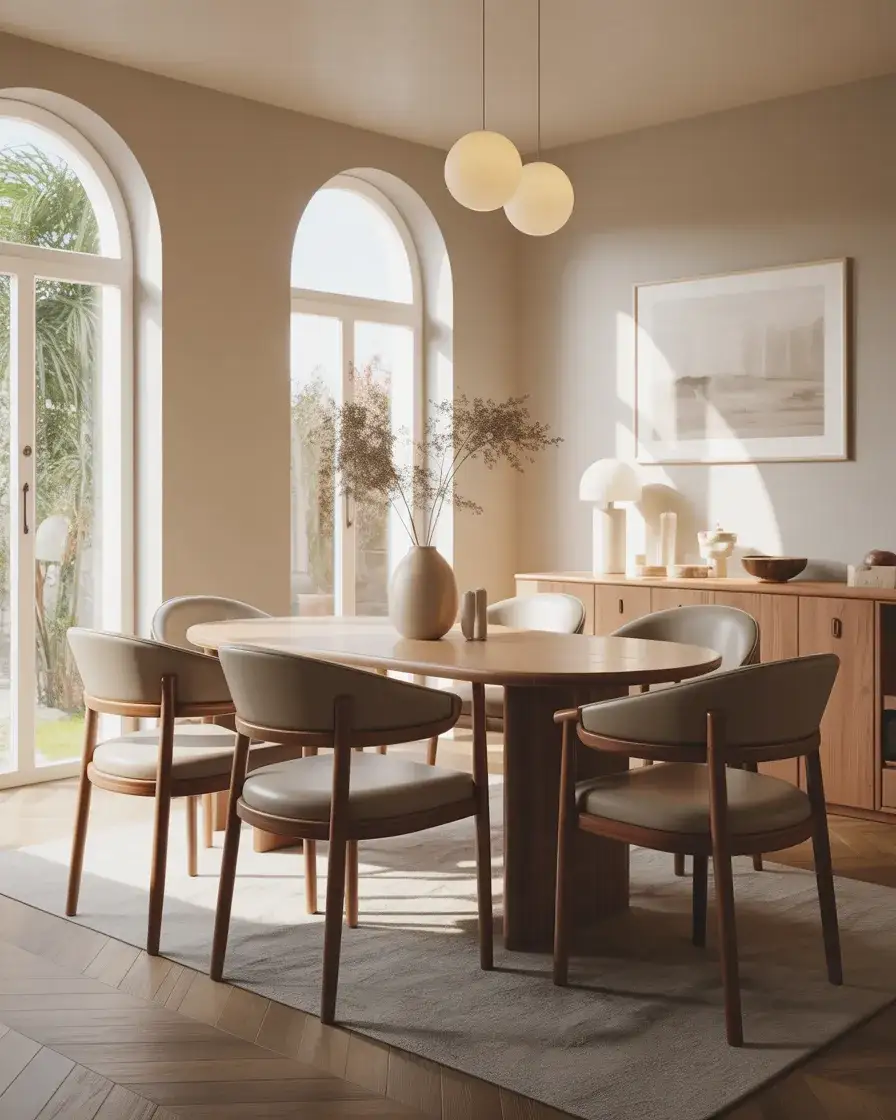 Curved Back Dining Chairs for Elegant Comfort 1