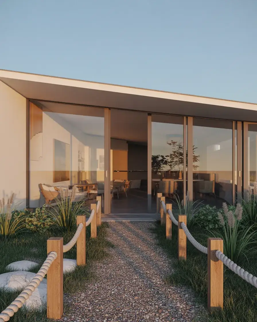 DIY Rope and Wood Garden Fence 1