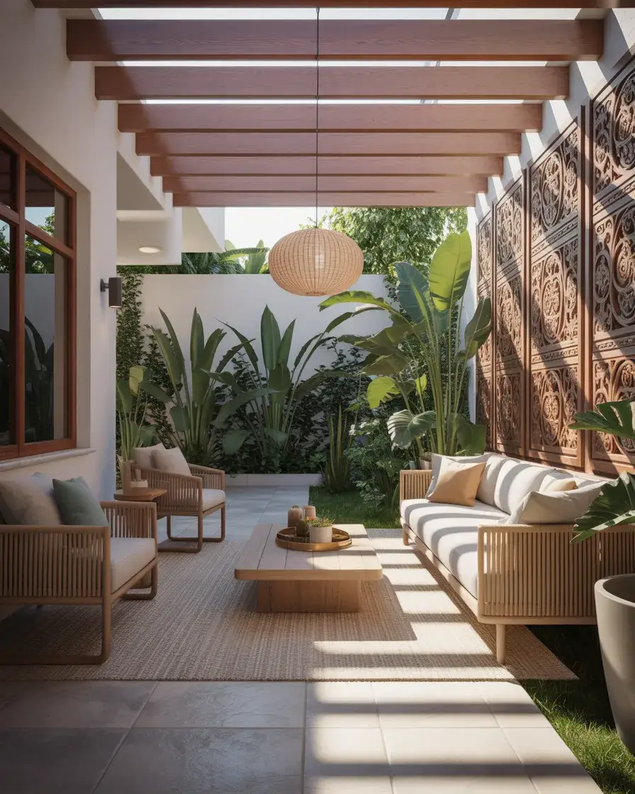 Decorative Wood Panel Privacy Fence 1