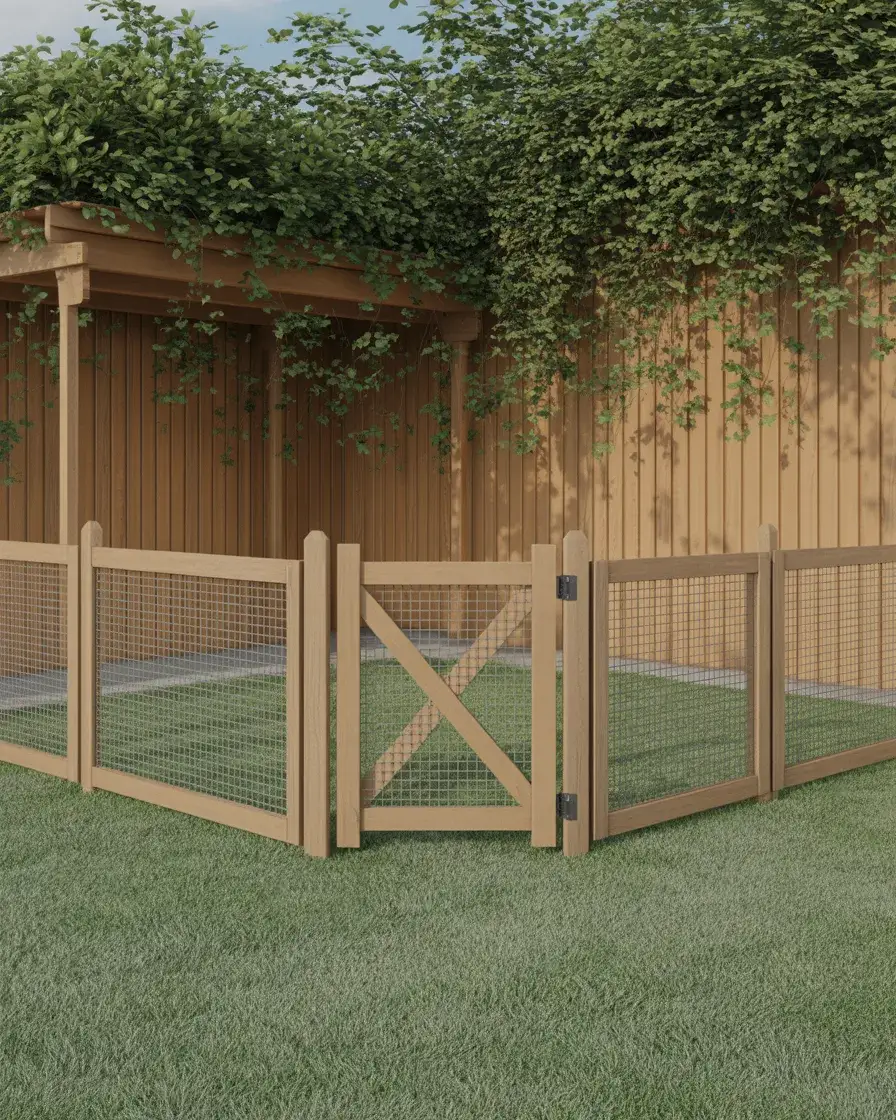 Dog-Friendly Backyard Fence Design 1