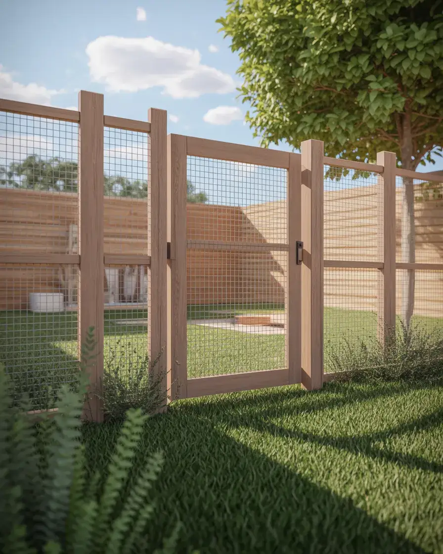 Dog-Friendly Backyard Fence Design 2