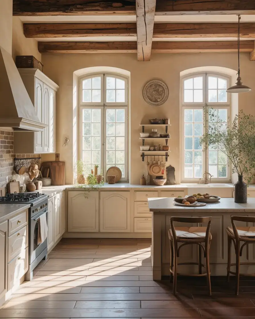 Elegant French Country Kitchen Corners 1