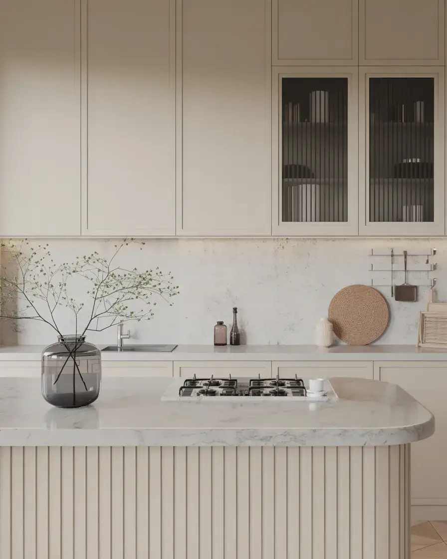 Elegant Marble Island with Minimal Decor 1