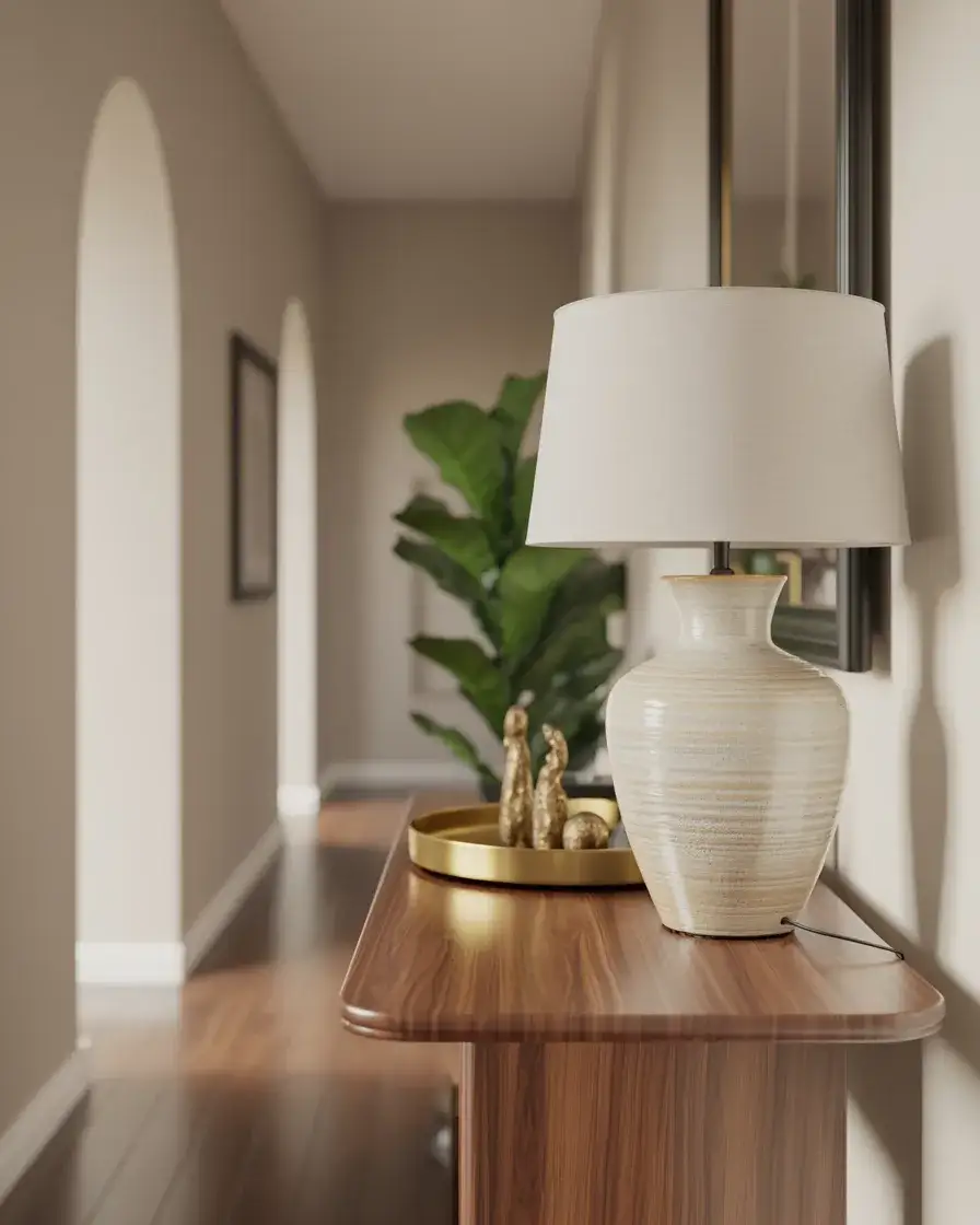 Entry Table with Statement Lamp 1