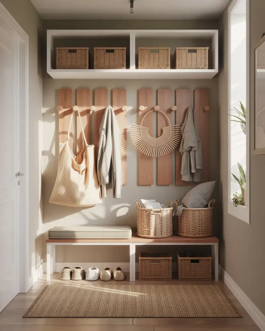 Entryway Hooks for Rental-Friendly Organization 1