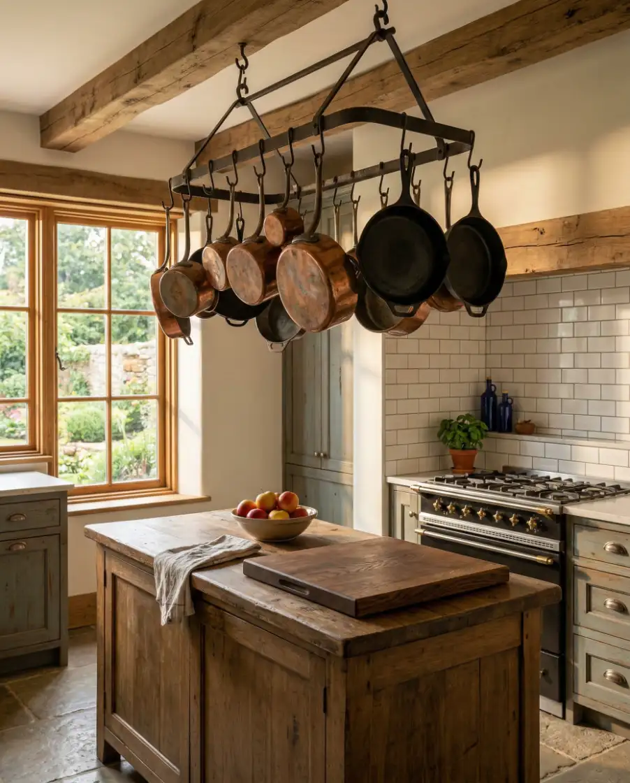 Farmhouse Pots and Pans Display 2