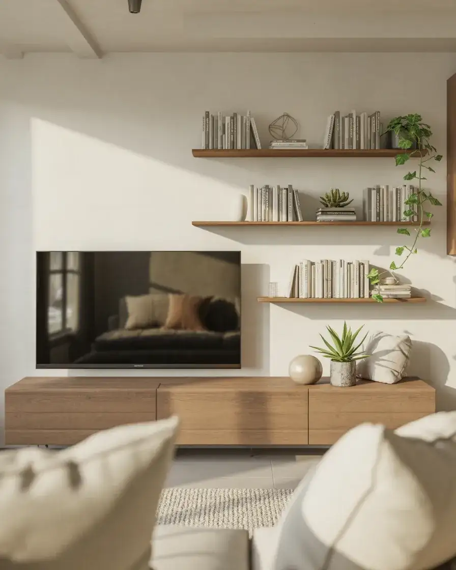 Floating Shelf Display TV Wall 2