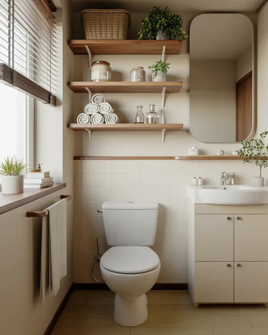 Floating Shelves for Smart Bathroom Storage 1