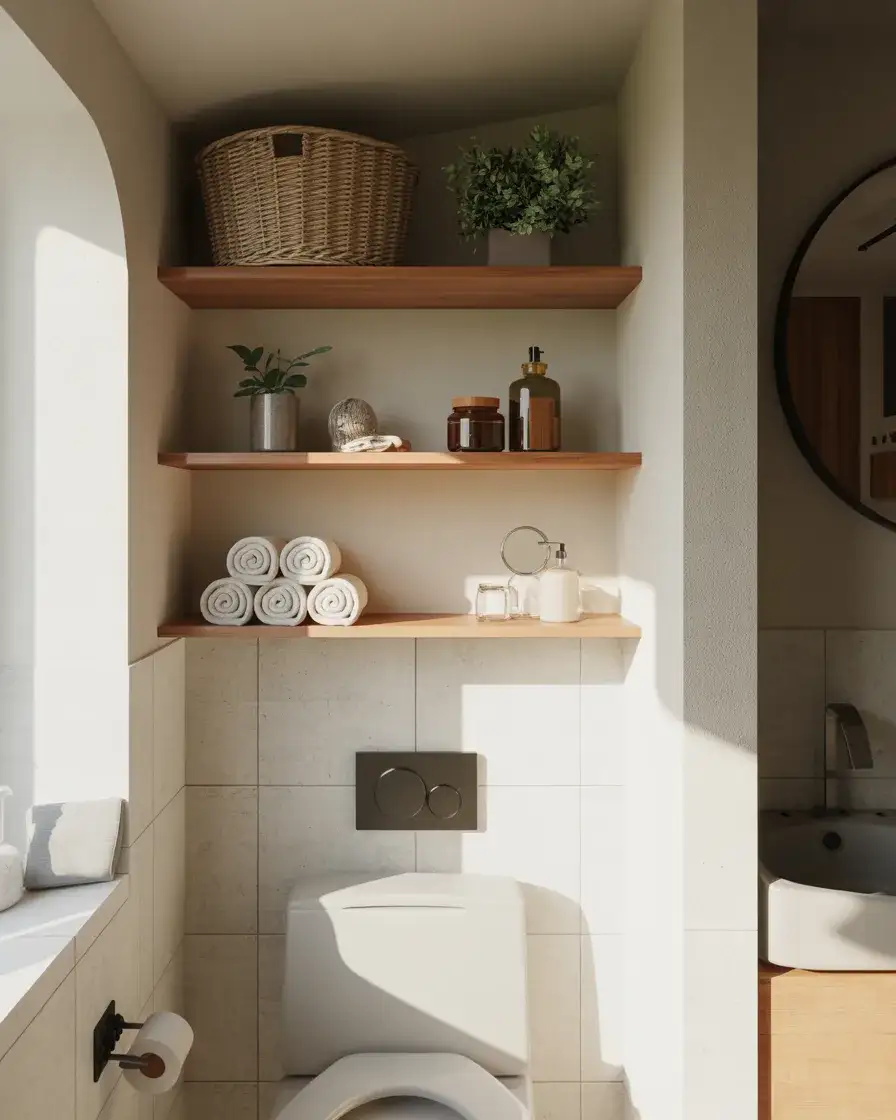 Floating Shelves for Smart Bathroom Storage 2