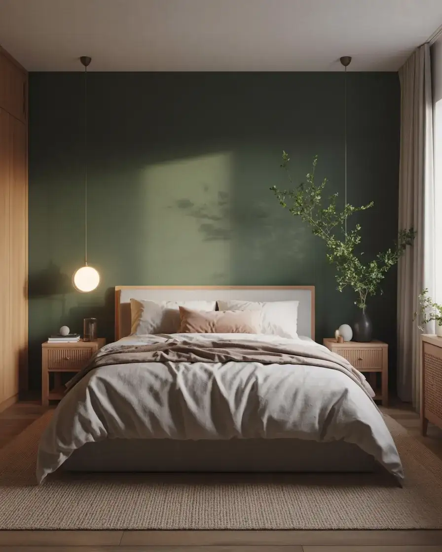 Forest Green Statement Wall 1