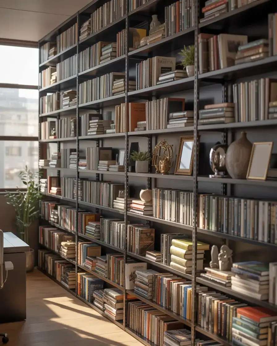 Functional Home Office Book Wall 2