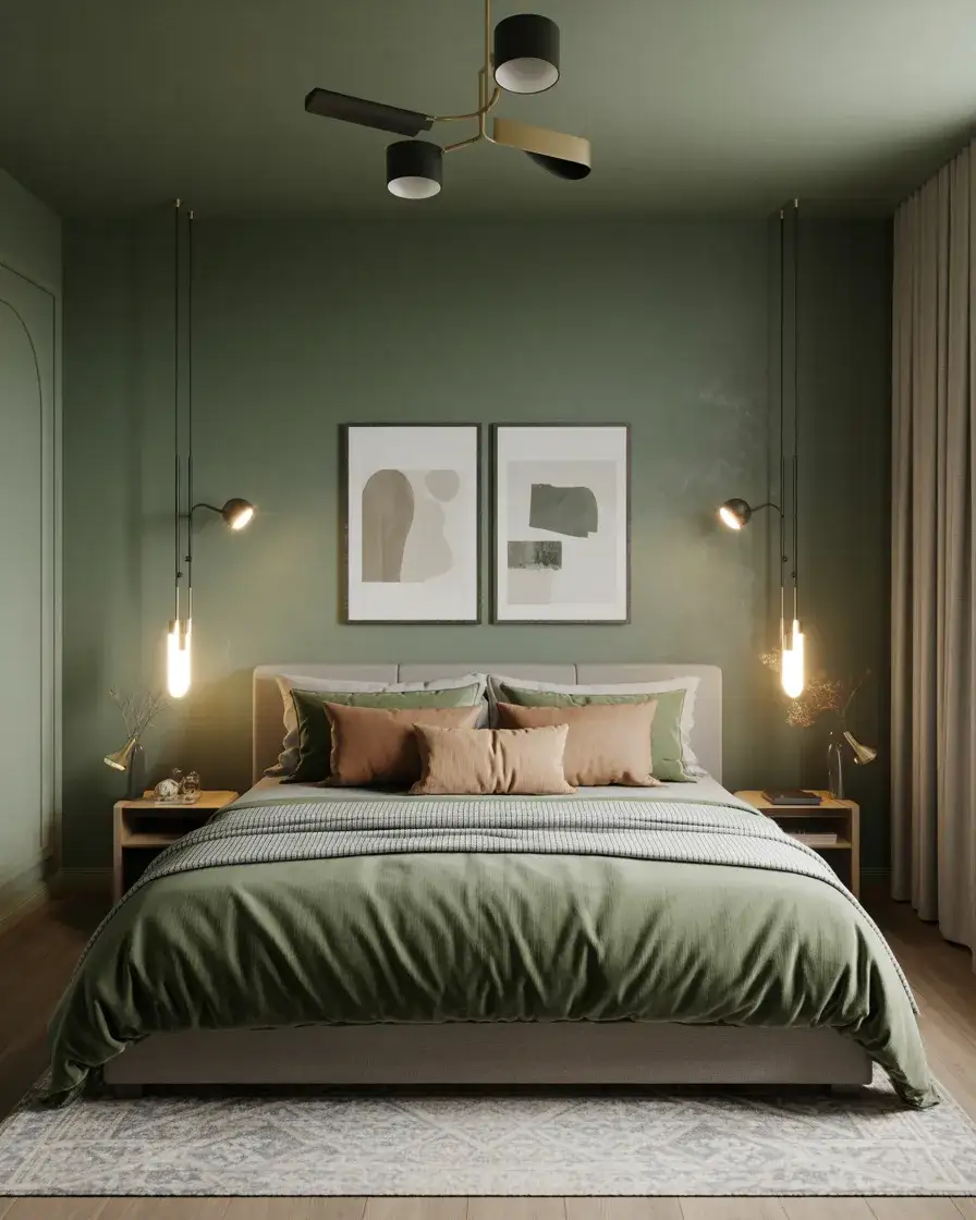 Green Bedroom for Couples 2