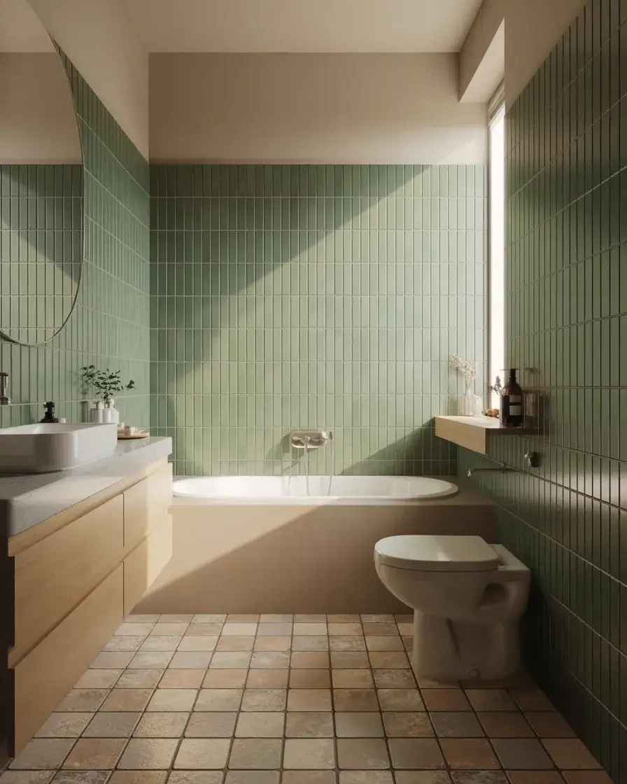 Green Spa Inspired Bathroom 1