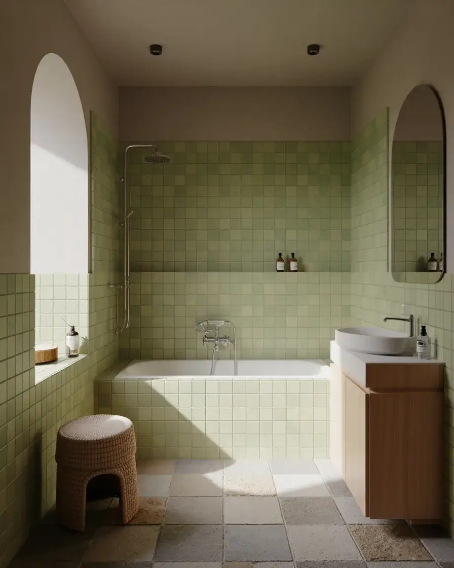 Green Spa Inspired Bathroom 2