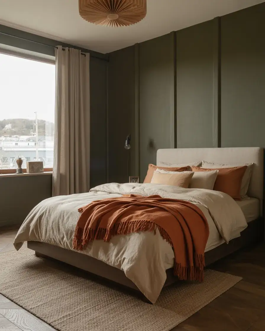 Green and Burnt Orange Contrast 2