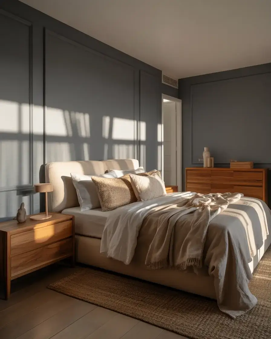 Grey Bedroom Designed for Couples 1