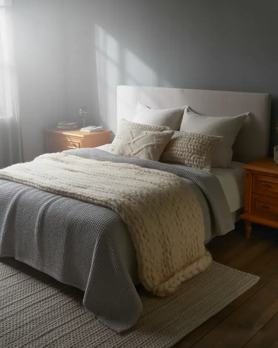 Grey Cozy Retreat with Layered Textures 2