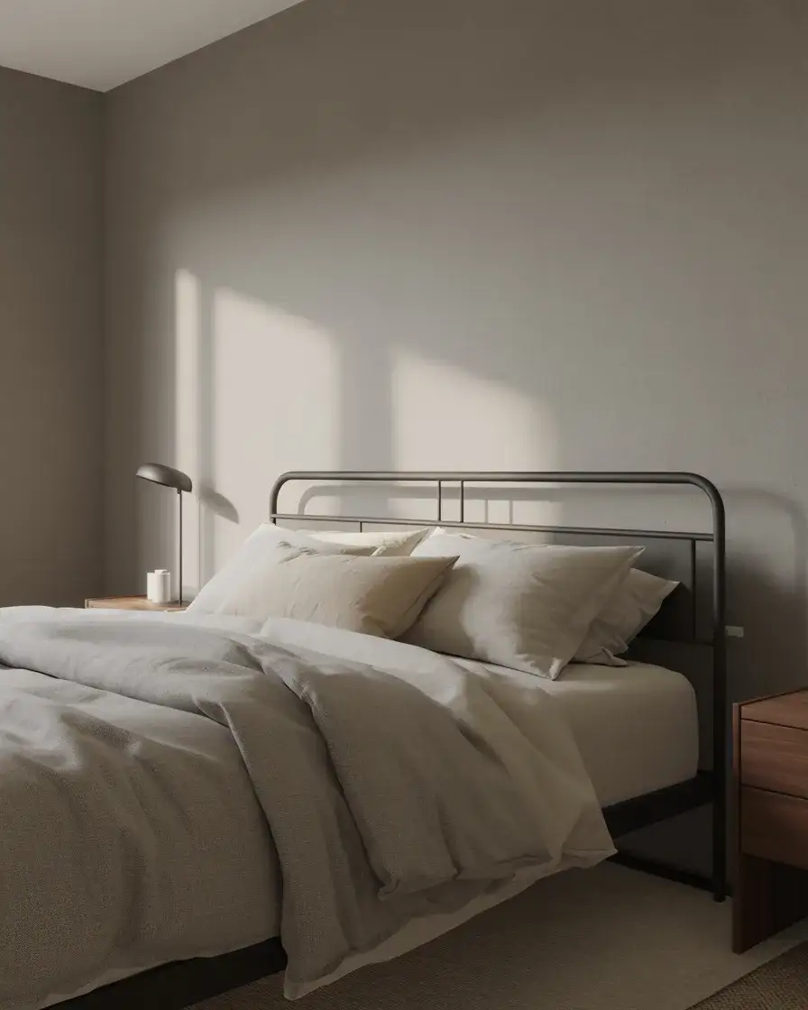 Grey and Black Minimalist Bedroom 2