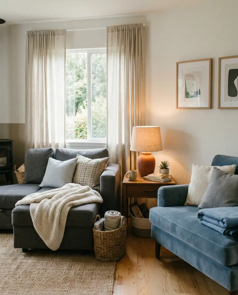 Grey and Blue Layered Comfort 2