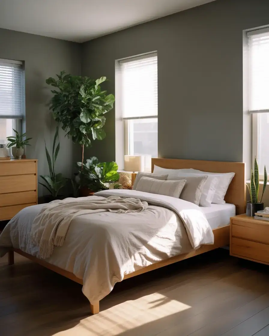 Grey and Green Natural Bedroom 2