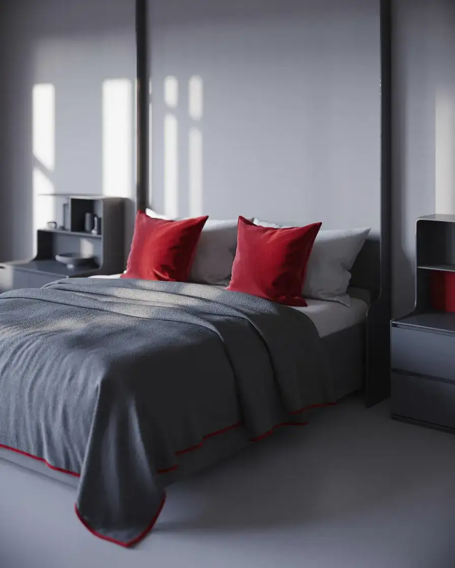 Grey and Red Bold Accent Style 2