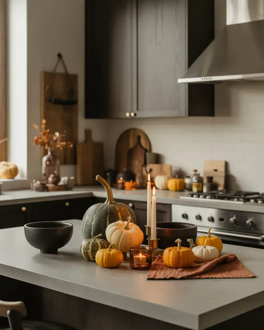 Halloween Island Decor with Moody Accents 1