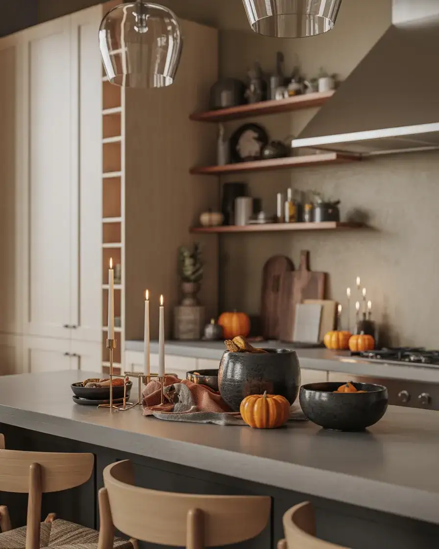 Halloween Island Decor with Moody Accents 2