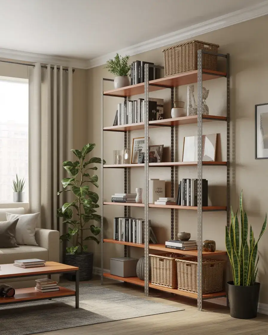 Industrial Metal Shelving Unit 2