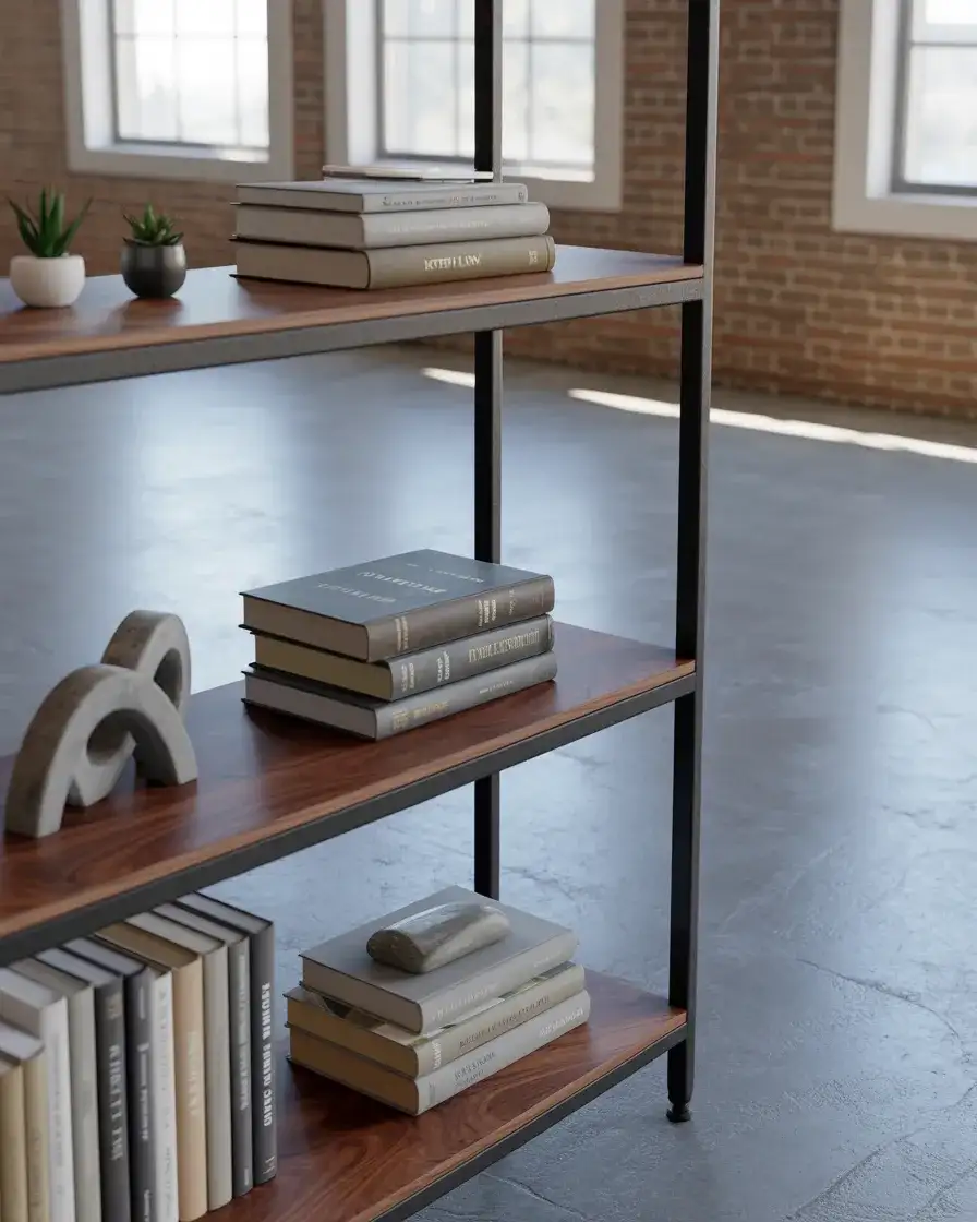 Industrial Metal and Wood Shelves 2